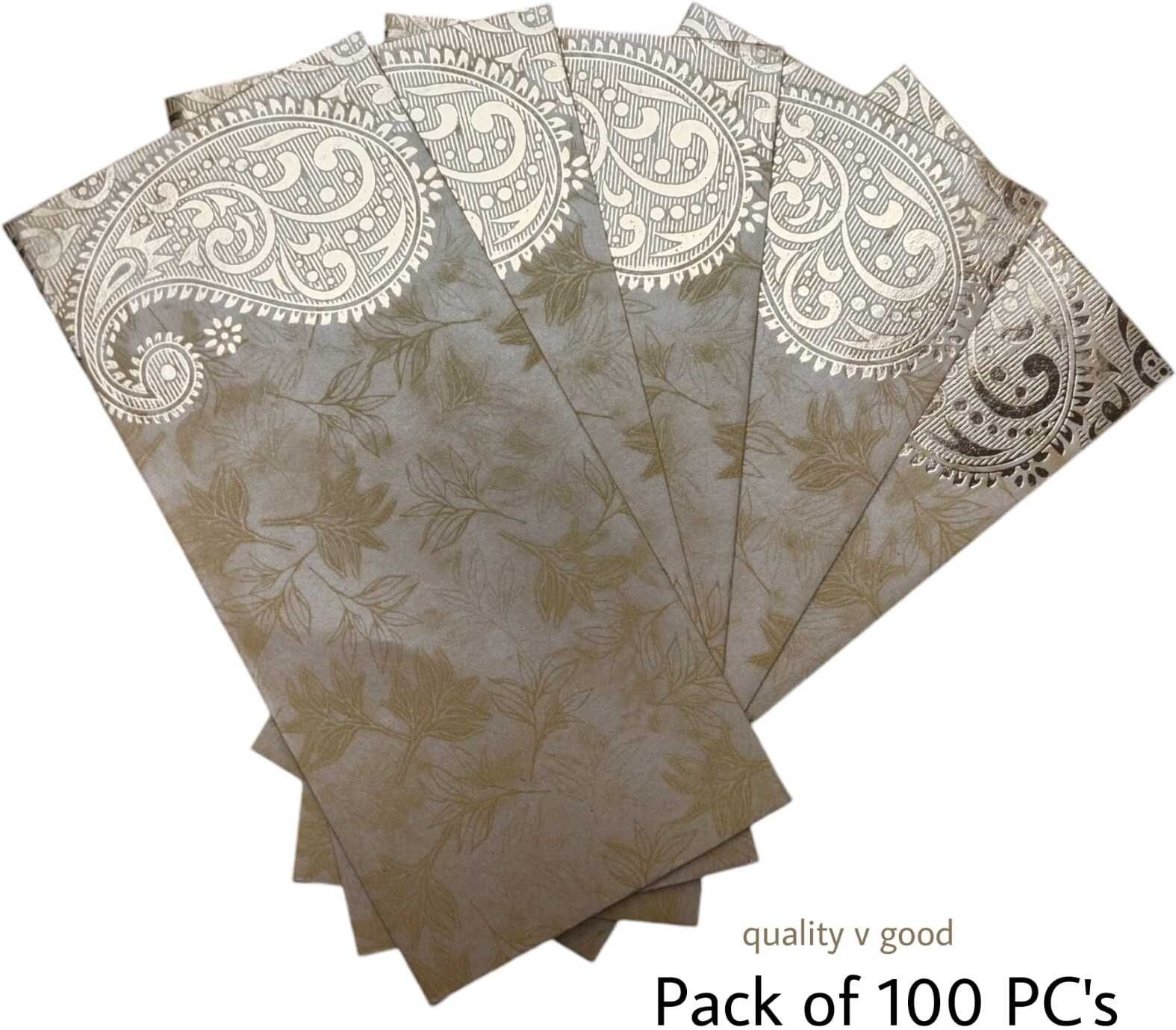 Premium Cream Colour Shagun Lifafa Pack Of 100 Piece Envelopes-image-20