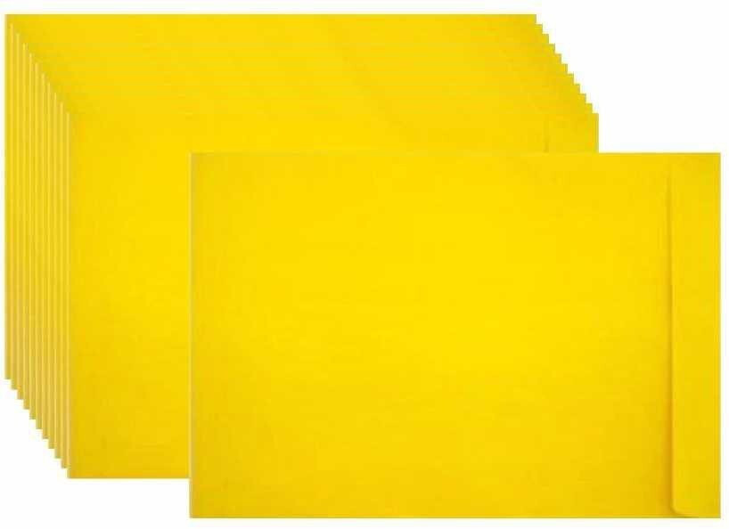 abha Size A4 yellow lamination Letter Size Envelopes Ideal For Home Office Secure Mailing (50Pcs) Envelopes image 1