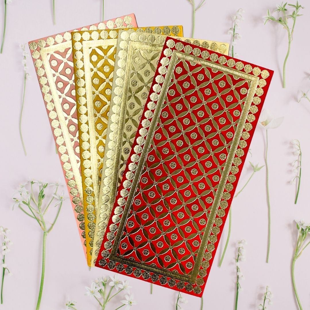 vanya creations Shagun Envelopes for Gifting Cash Wedding Money Cover, Metallic Paper Envelopes-picture-24