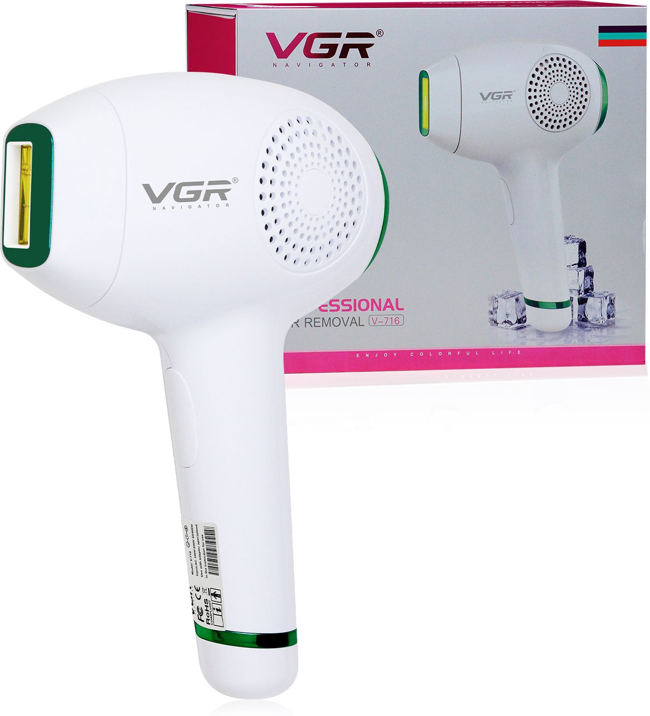VGR V-716 Professional Hair Removal Device with 350000 Flashes & Ice-Cool Technology Corded Epilator