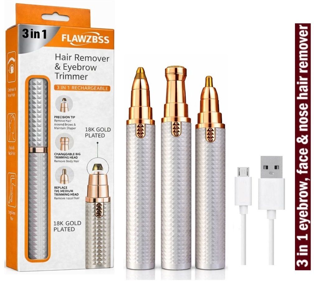Aelency Rechargeable 3 IN 1 Eyebrow Trimmer, upper lips, Face, nose trimmer men IPL Laser Hair Remover-image-42