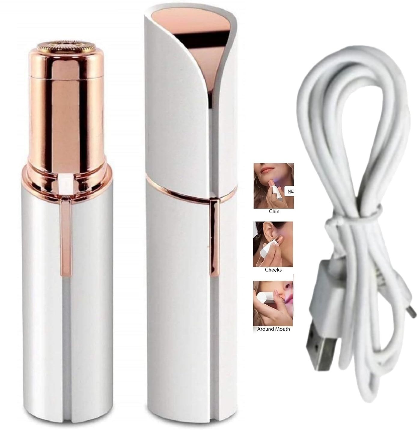 Ramya Beauty care jinal Womens Face Hair Remover Upper Lip, Chin, Eyebrow Trimmer Shaver Machine for Women Trimmer 60 min Runtime 1 Length Settings Cordless Epilator-image-30