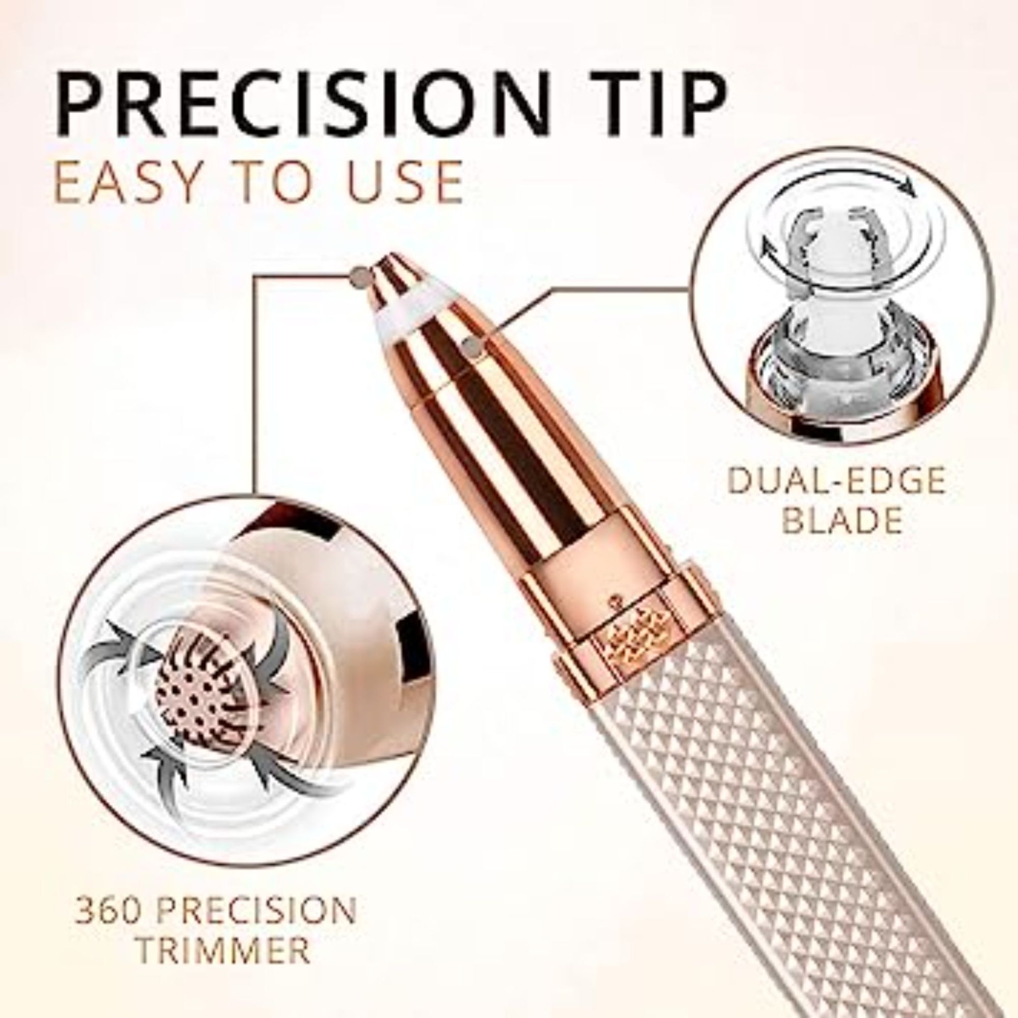 DERIKE Eyebrow Trimmer For Women, 2 In 1 Rechargeable Facial Hair Remover Cordless Epilator-picture-23