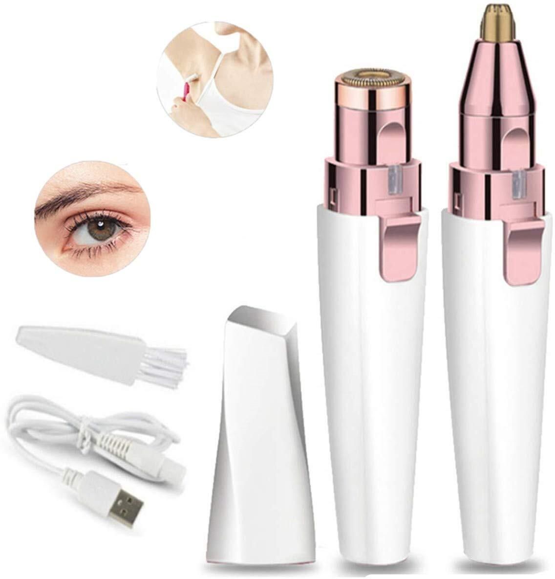 BELENZO Premium Rechargeable 2 in 1 eyebrow trimmer Face,Lips, Nose,facial Hair Removal Cordless Epilator-image-15