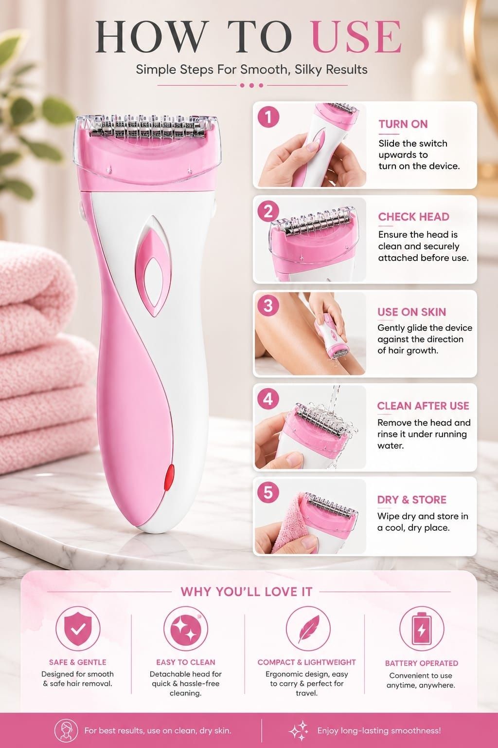 SDMS Rechargeable Cordless Epilator Cordless Epilator-picture-14