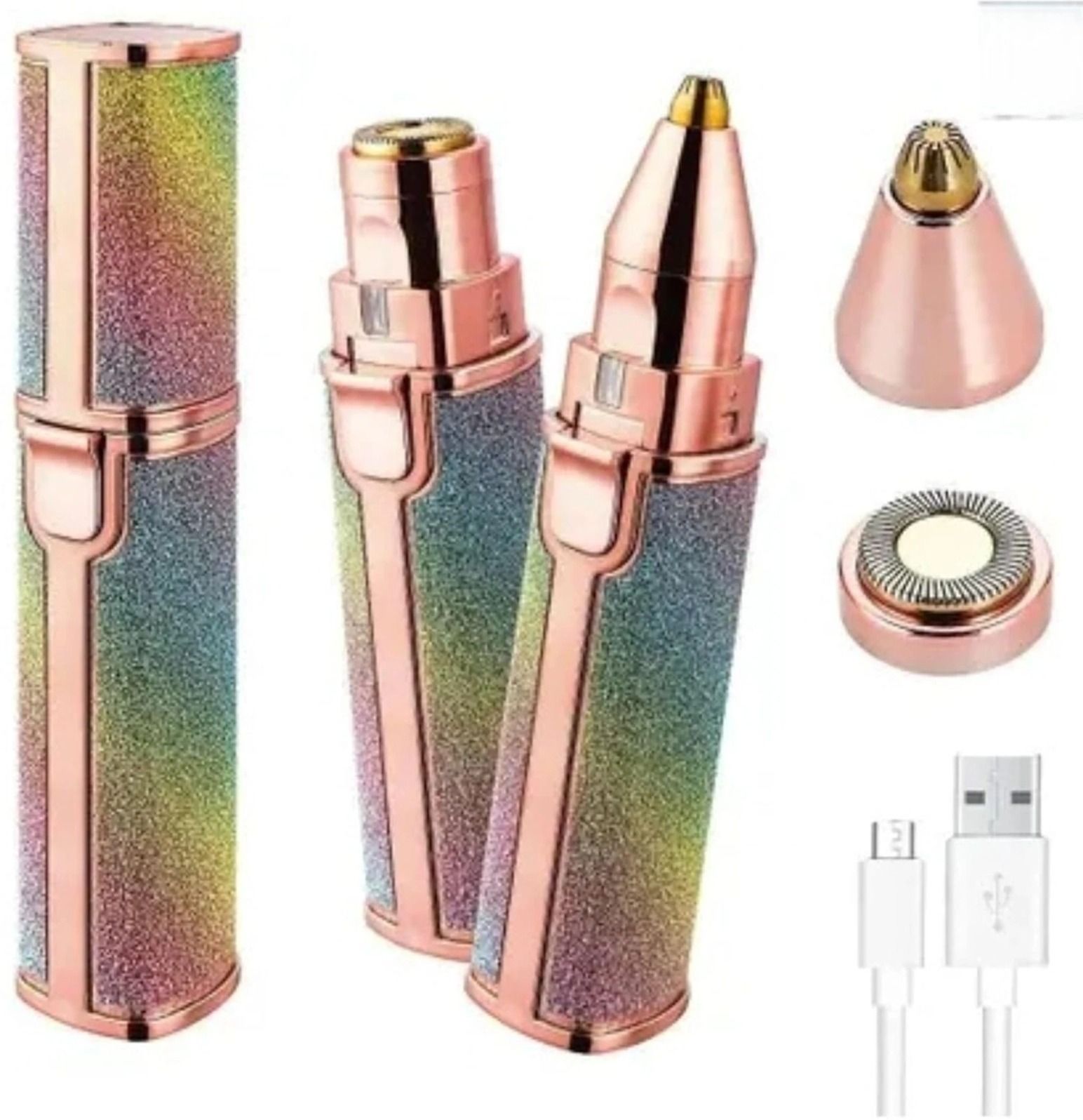 Rayaleen 3-in-1 Women Facial Hair Remover Eyebrow Trimmer Rechargeable USB Electric Cordless Epilator-image-35