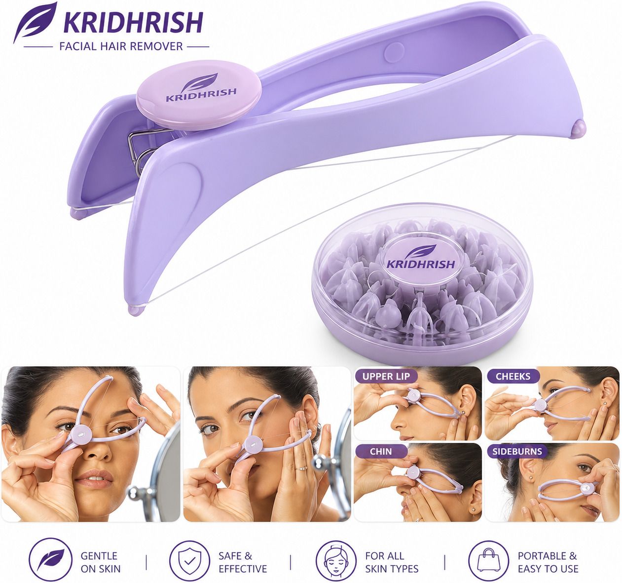 kridhrish KRI-THREADER-02 Cordless Epilator-image-29