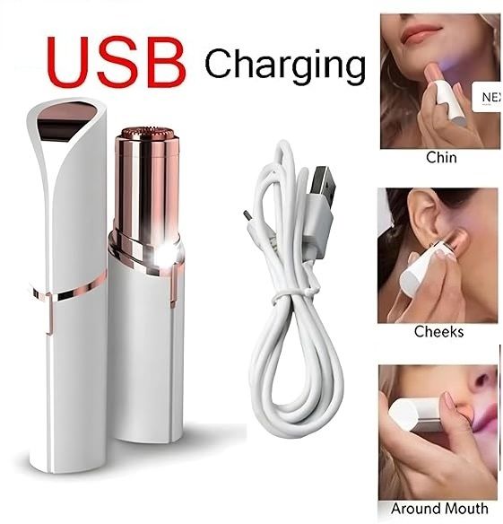 Ramya Beauty care Painless Face Hair Remover Trimmer For Women-Upper Lip, Chin Cordless Epilator (White) Cordless Epilator-image-21