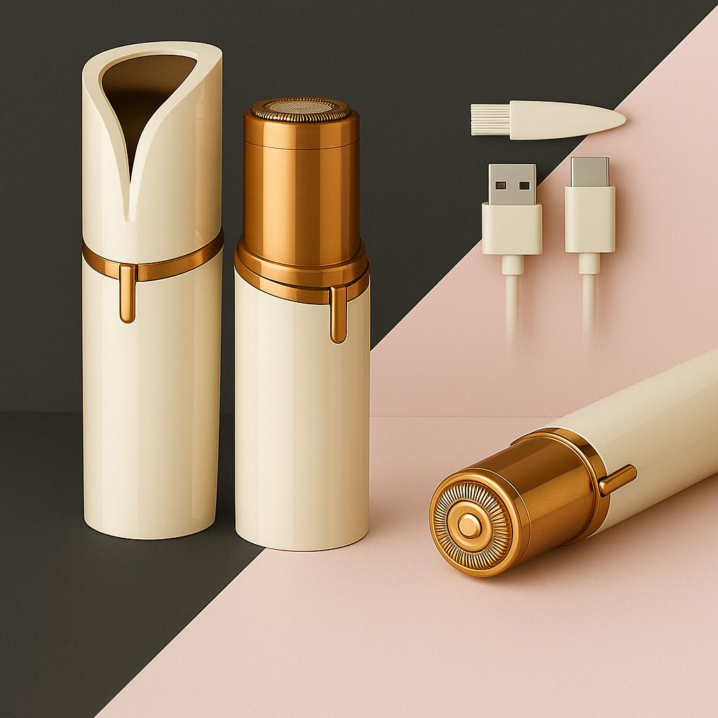 ZovoHub GentleTouch Women’s Facial Hair Remover – USB Rechargeable, Painless Lipstick-Style Trimmer for Face & Upper Lip by ZenovaHub Cordless Epilator