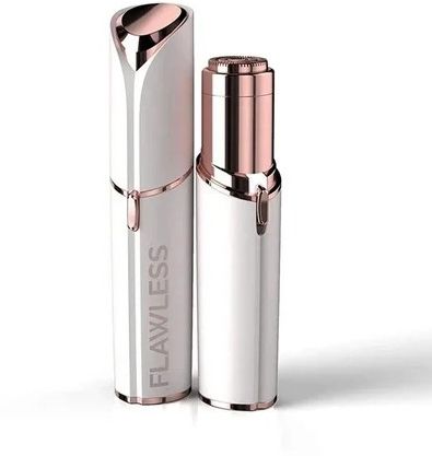 Allstore1 USB-Portable 2 in 1 Flawless Eyebrow Remover and Pain Less Hair Remover Trimmer 90 min Runtime 0 Length setting,(White, Gold) Cordless Epilator (white,Gold) Cordless Epilator-image-41