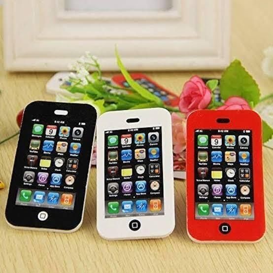 Eraser for kids iPhone style Pack of 4 Non-Toxic Erasner (Set of 4, Multicolor) Non-Toxic Eraser-image-12