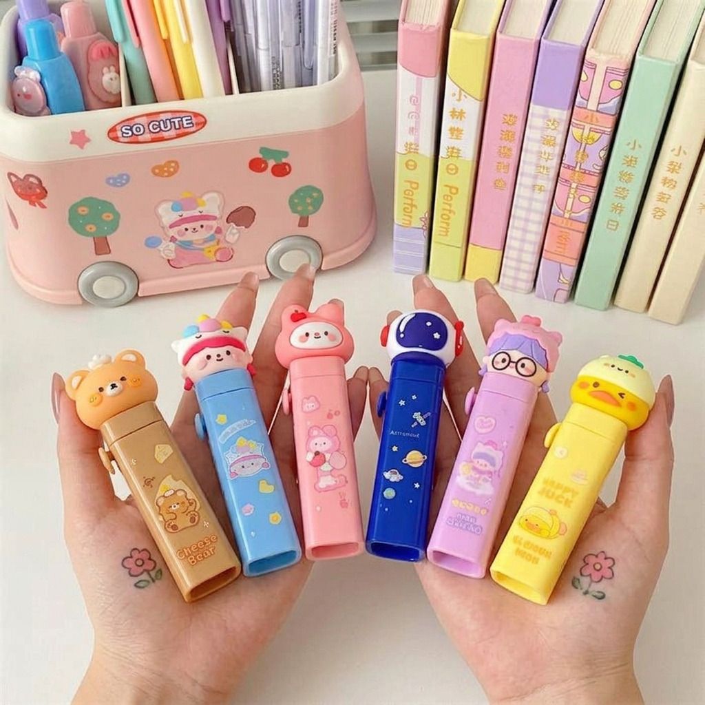 Cute Push Pull Stick Eraser for Kids Elementary School Supplies Non-Toxic Eraser-image-30