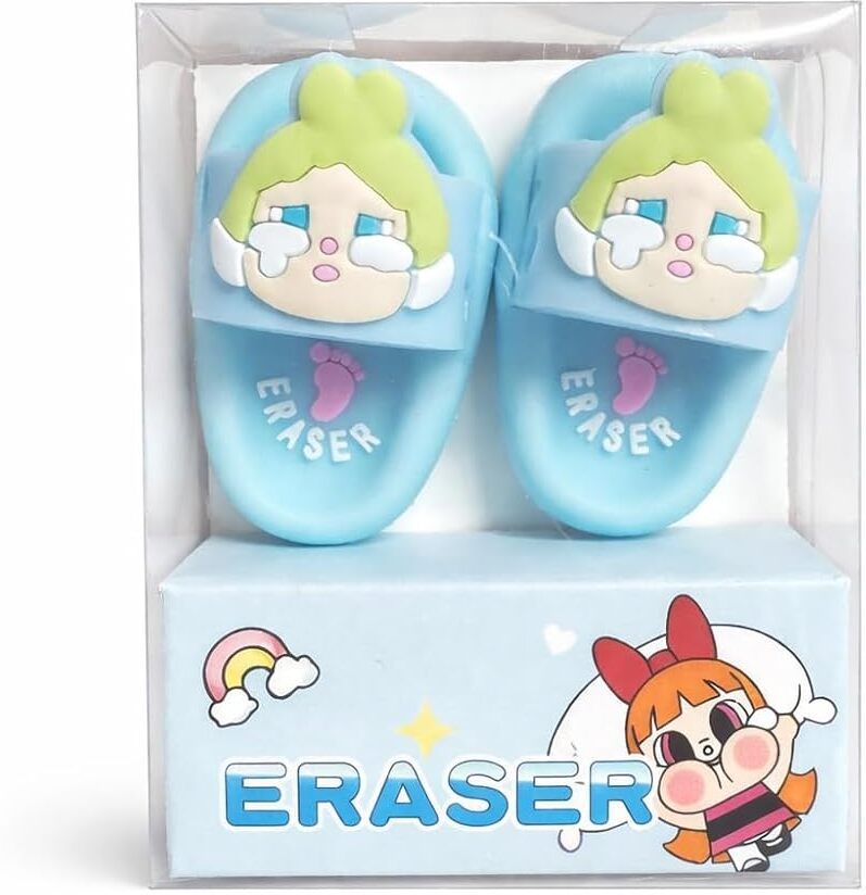 Cute Bear Slipper Eraser Soft Rubber Pencil Eraser for Students Non-Toxic Eraser-image-46