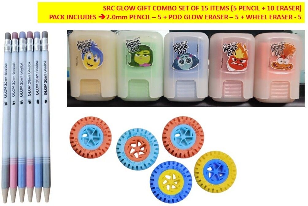 src RETURN GIFT COMBO | SET OF 15 ITEMS ( 10 ERASER + 5 PENCIL) | Non-Toxic Eraser-picture-26