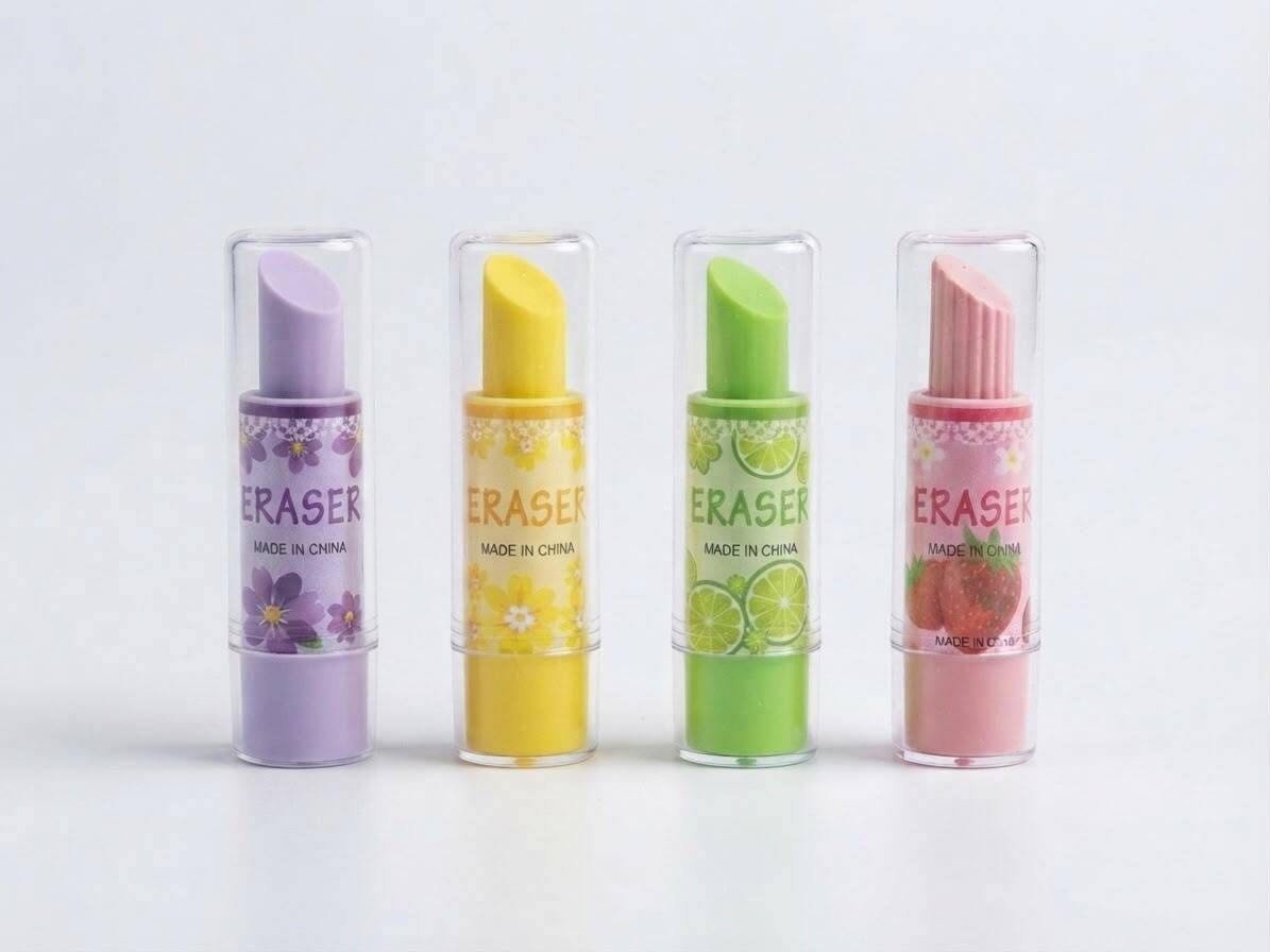 sh creations Lipstick Shape Erasers (Pieces of 4) Non-Toxic Eraser-picture-15
