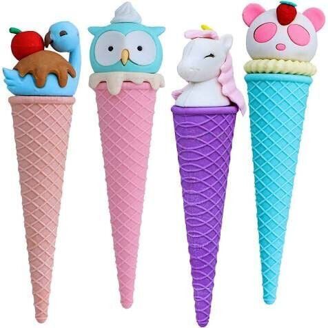 1pc Ice Cream Cone Eraser for Kids Birthday Gift/Return Gift/Stationery Item Non-Toxic Eraser-image-49