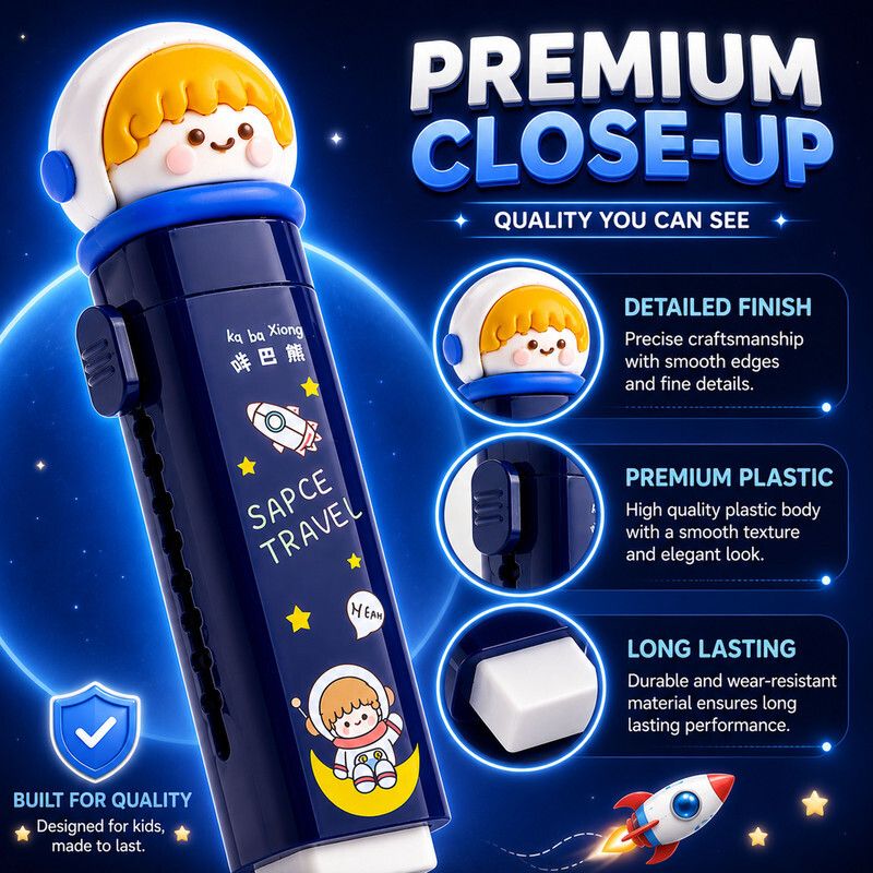 shopfinitive The Rocket Star variant includes a slide mechanism for precise control and grip Non-Toxic Eraser-picture-11