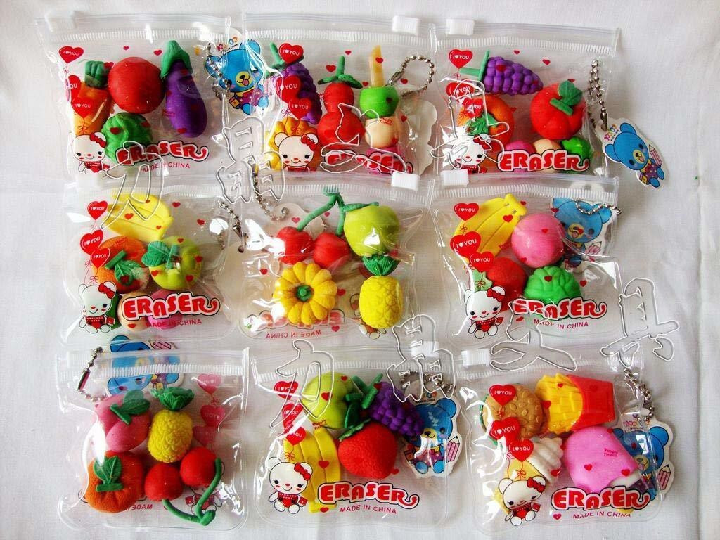 anayatech Fruit Eraser - 9 Non-Toxic Eraser image 1