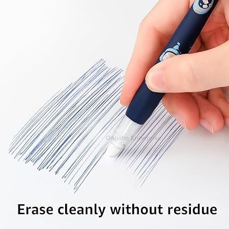 Stationary Supplies Erasable Pen Gift Set Ball Pen Ink Color - Blue Non-Toxic Eraser-image-47