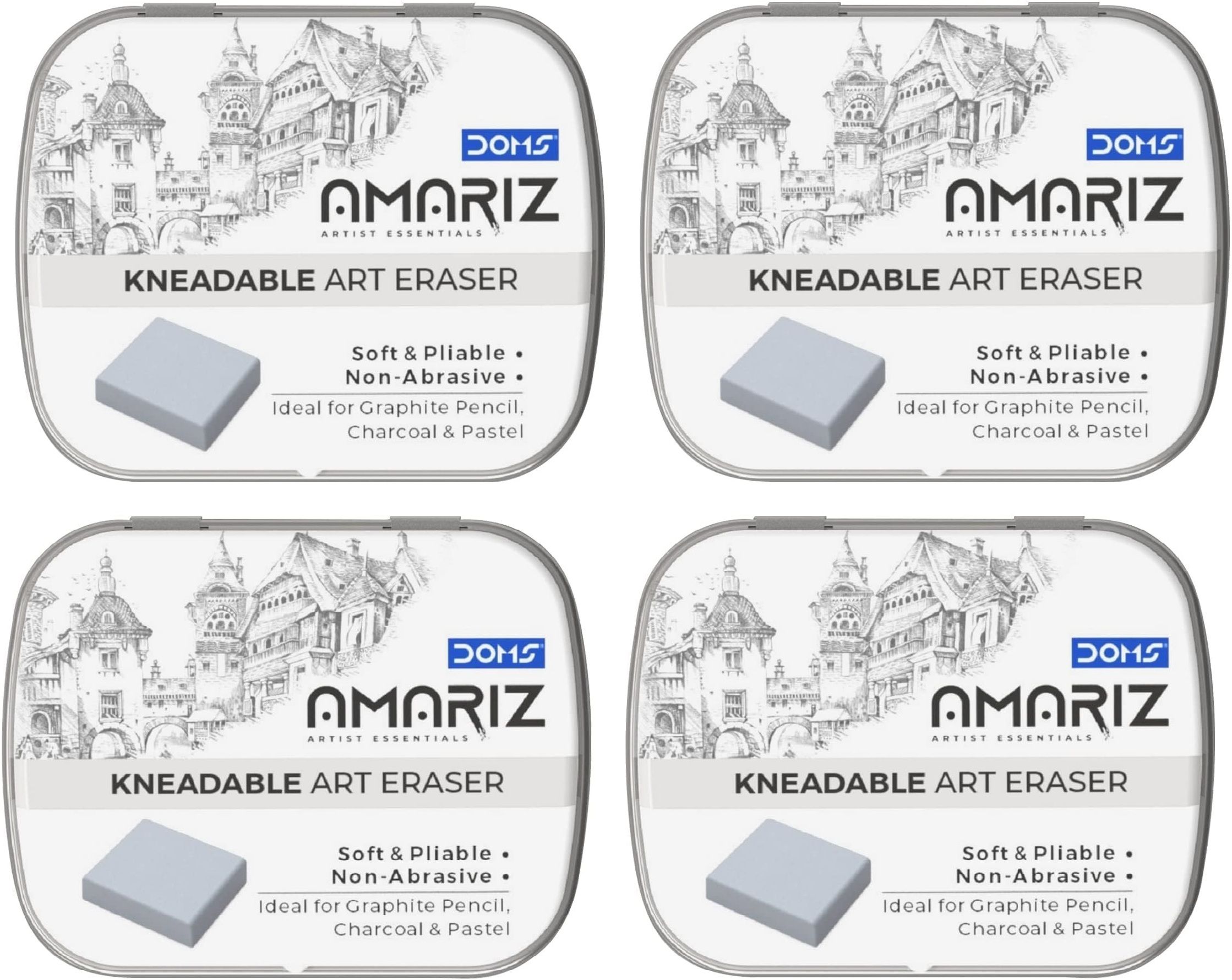 doms Amariz Kneadable Art Eraser Pack of 4 Non-Toxic Eraser-picture-22