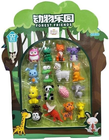jungle theme erasers for kids Non-Toxic Eraser-image-48
