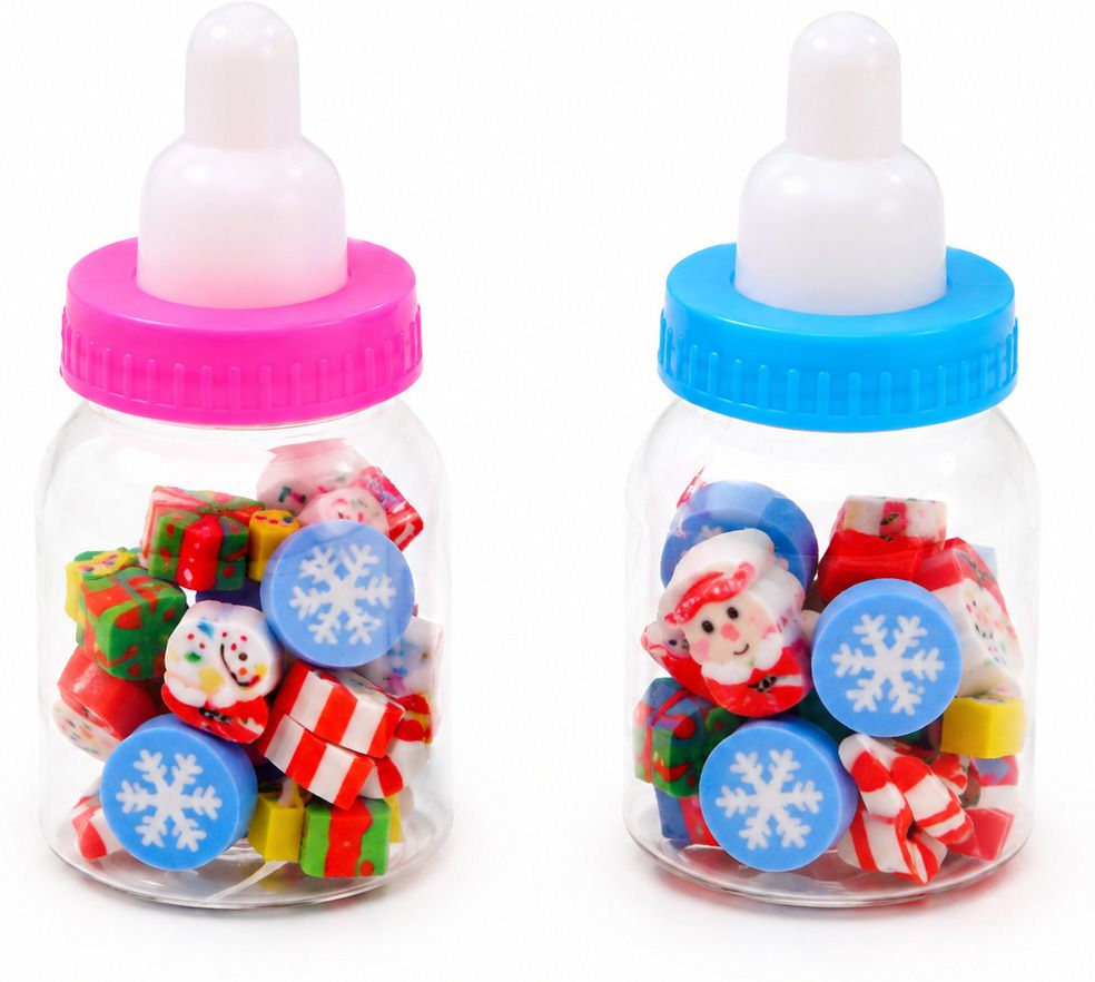 Mini Erasers in Baby Bottle | Cute Cartoon Shaped Erasers for Kids Non-Toxic Eraser-image-36