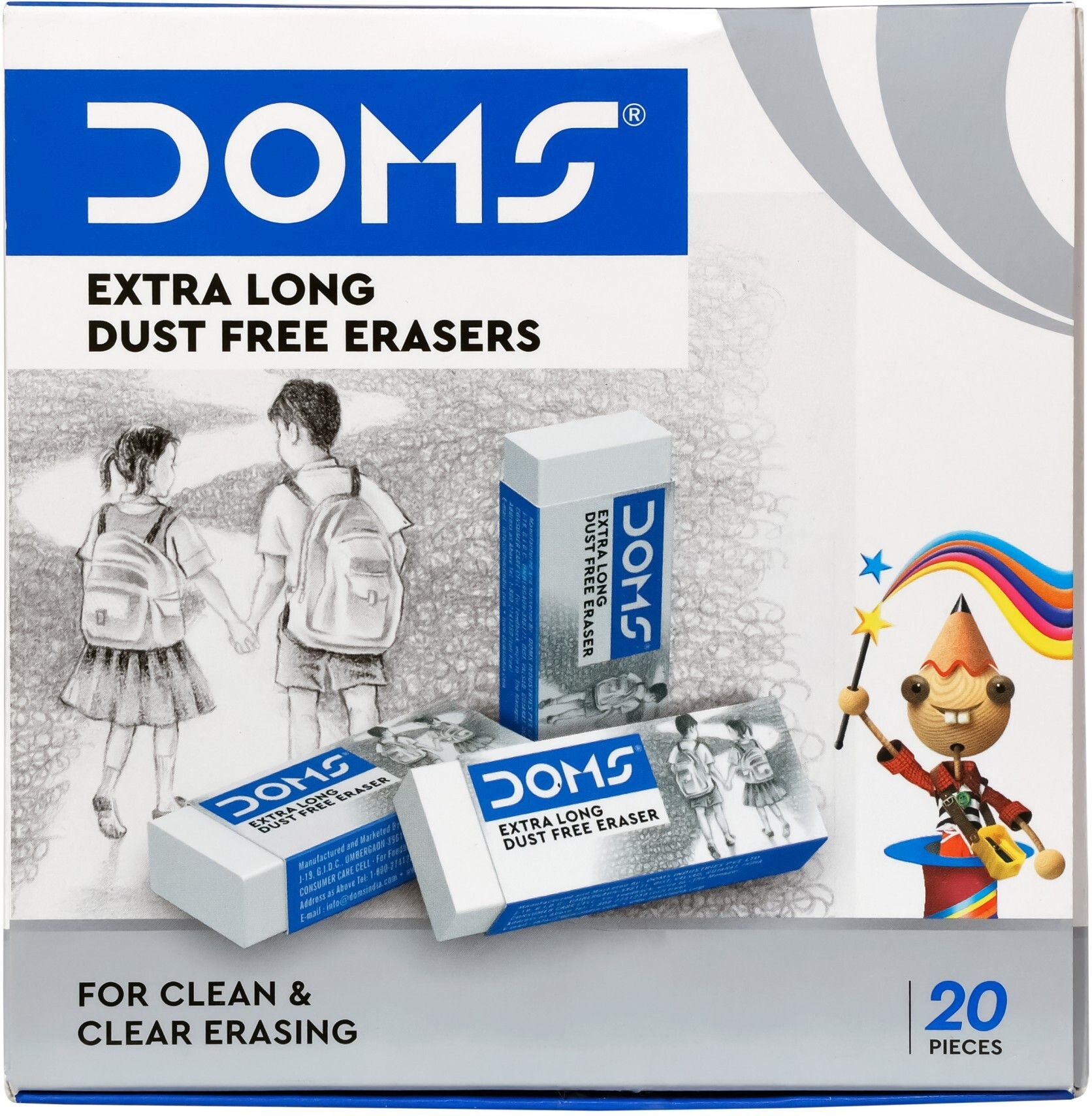 Extra-Long Dust Free Non-Toxic Eraser