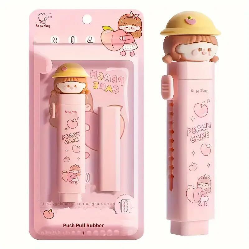 Pop-Up Mini Puzzle Eraser Pencil Set with Unique & Cute Character Collection Non-Toxic Eraser