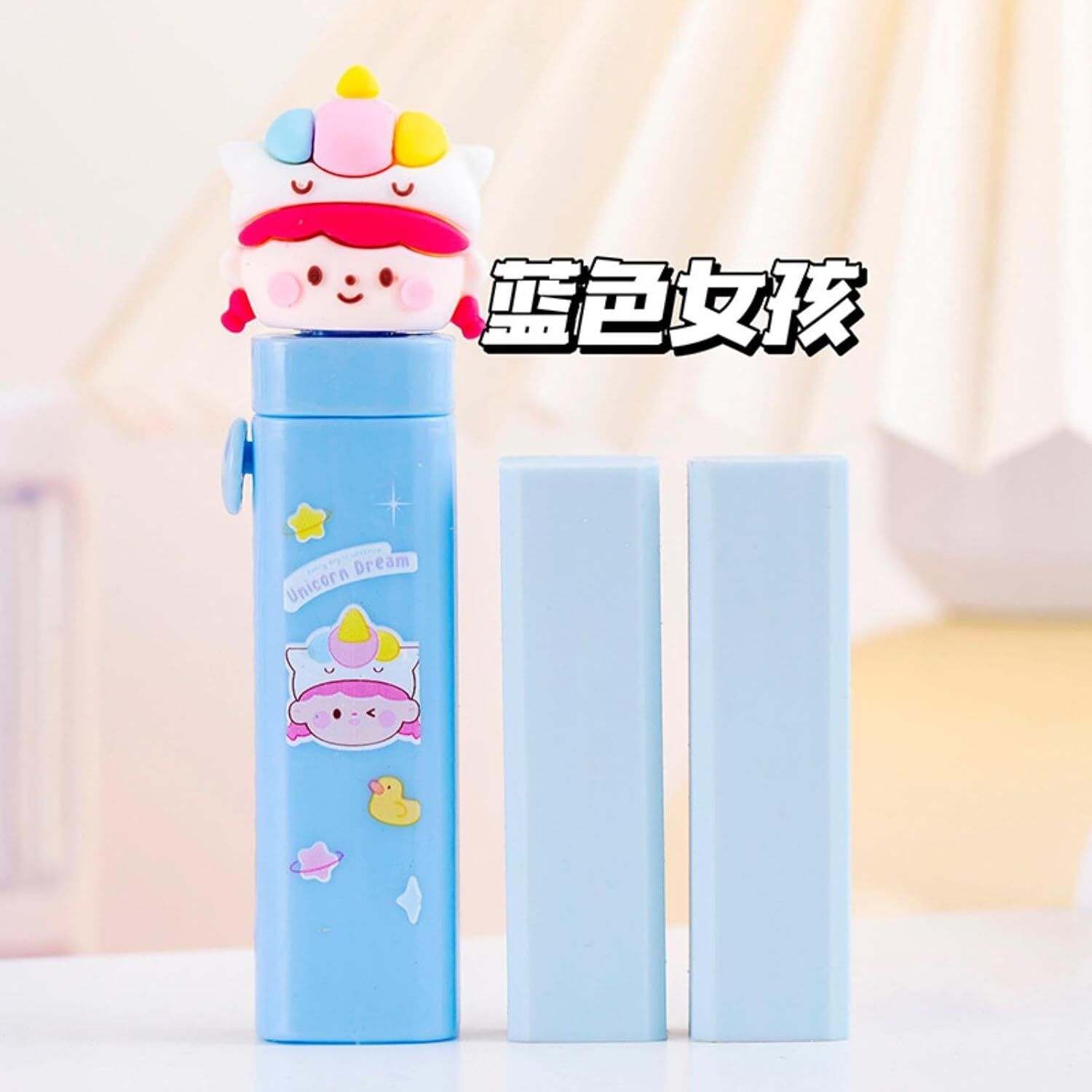 xelcis Push Pull Design Retractable Erasers Pastel Aesthetic Pencil Eraser Non-Toxic Eraser-picture-11
