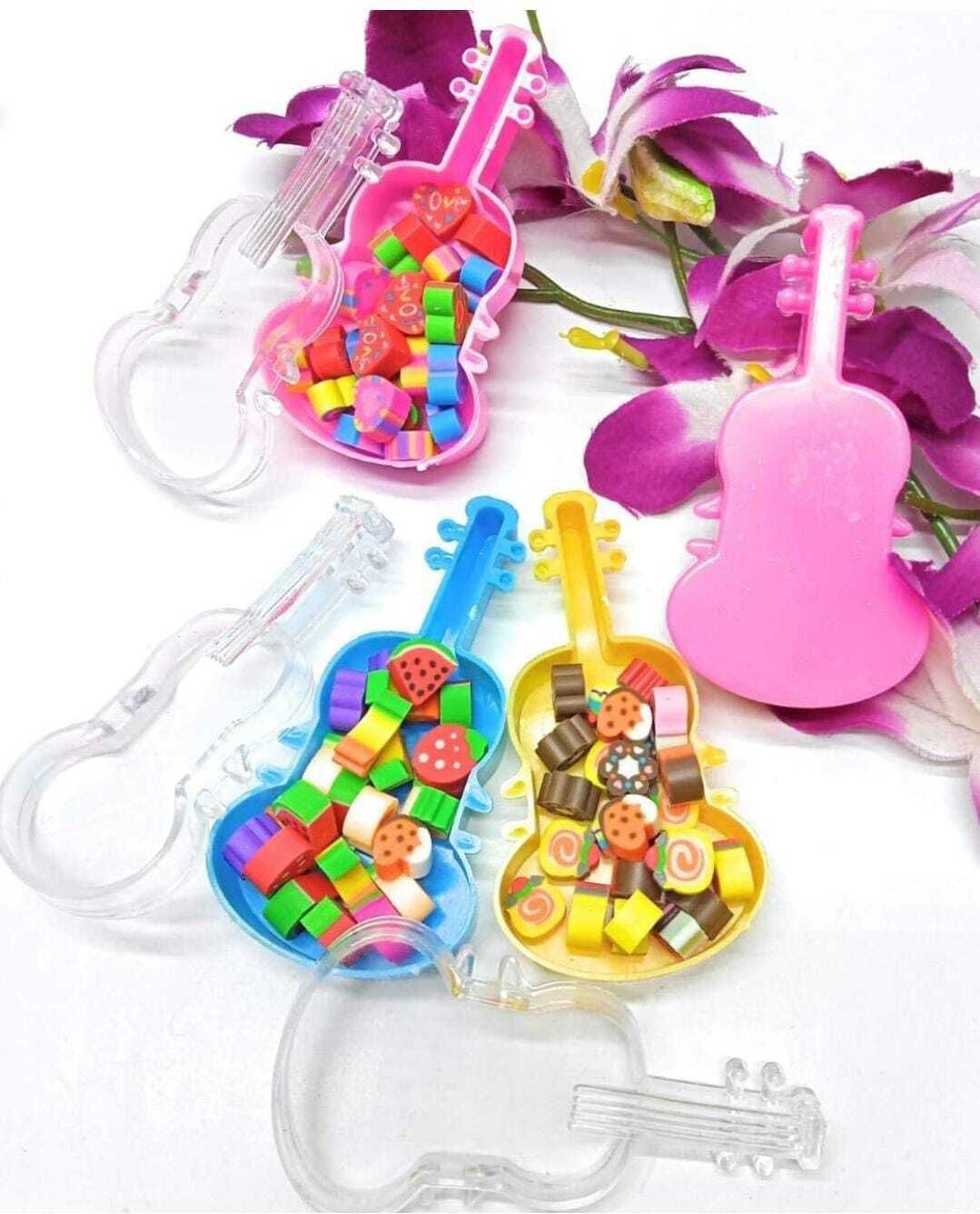 citrine Guitar Shape Designer Eraser For Kids, Boys, Girls, Gift Purpose, School Non-Toxic Eraser-picture-16