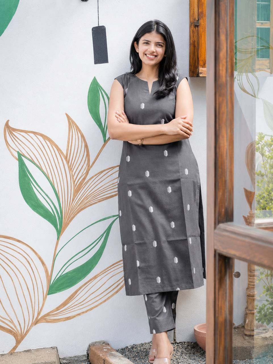 Printed, Geometric Print Pure Cotton Tunic Kurta for Women-image-7