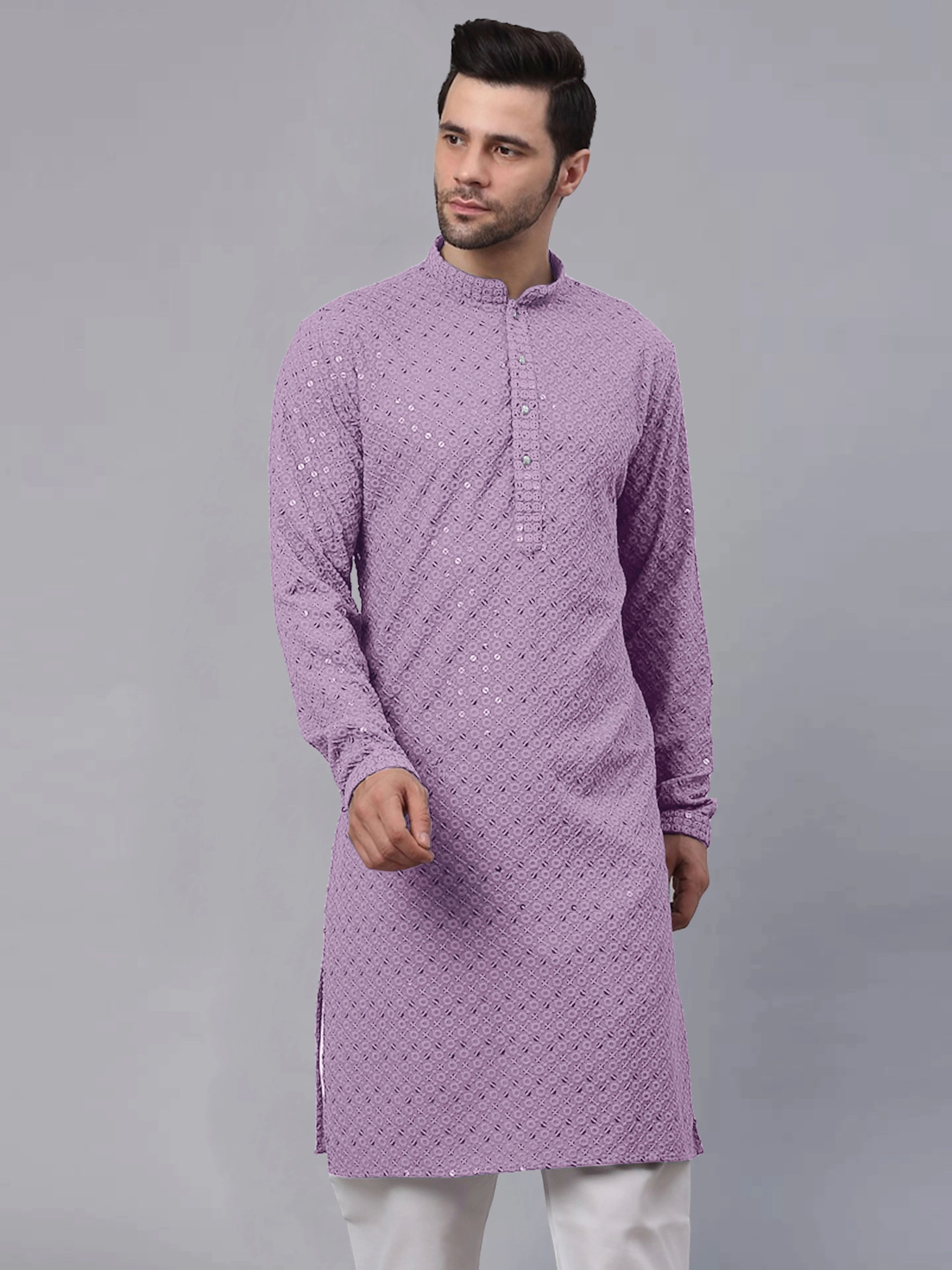 Men Cotton Rayon Kurta Pyjama Set-image-12