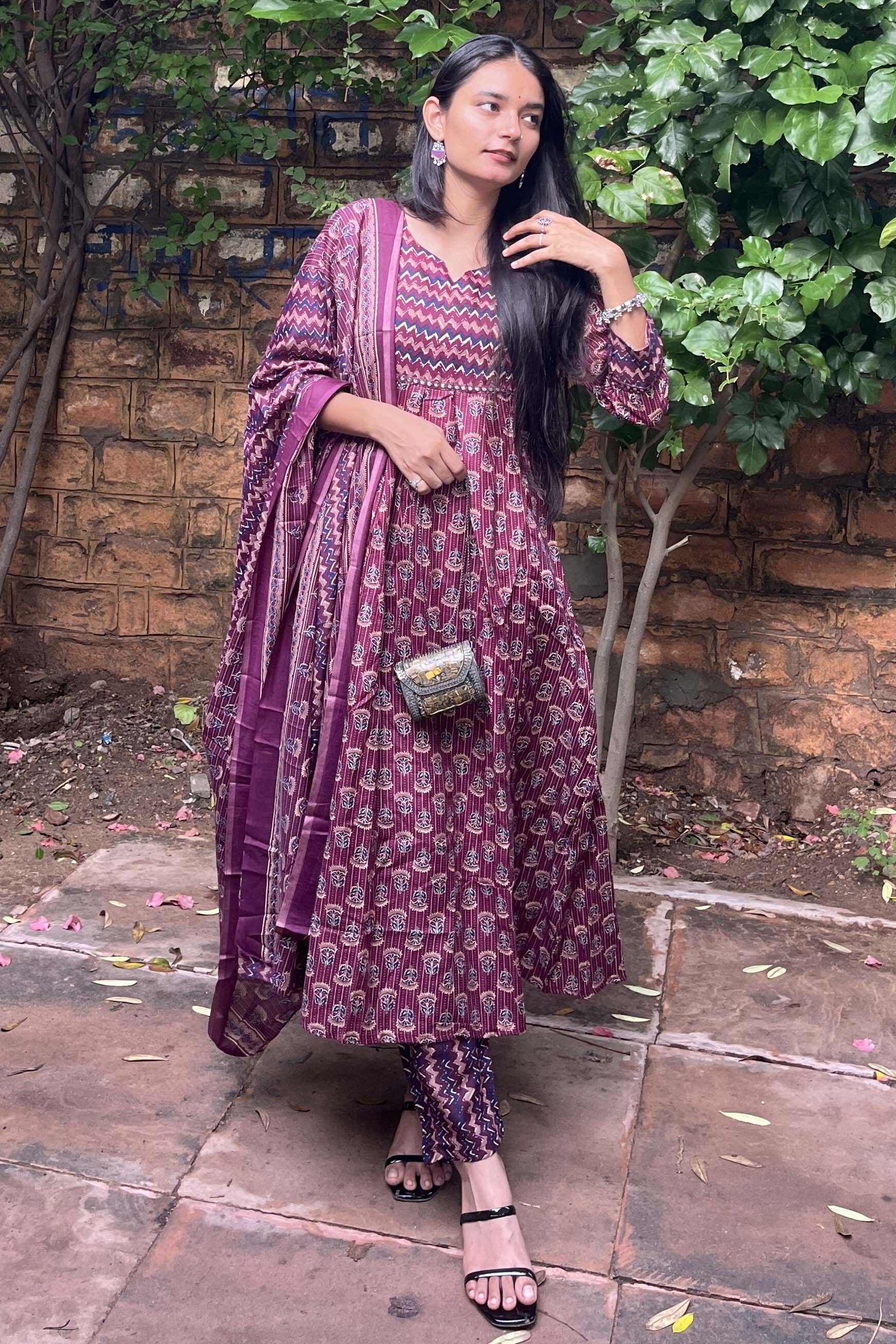 rajnandini Women Cotton Blend Kurta Pant Dupatta Set-picture-31
