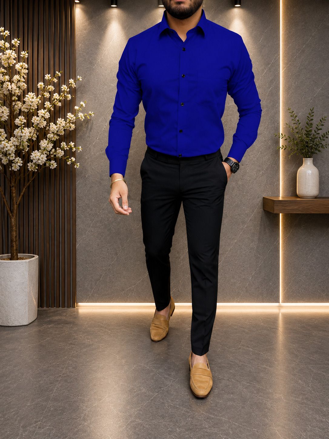 khodiyar fashion Men Cotton Blend Shirt Pant Set-picture-22