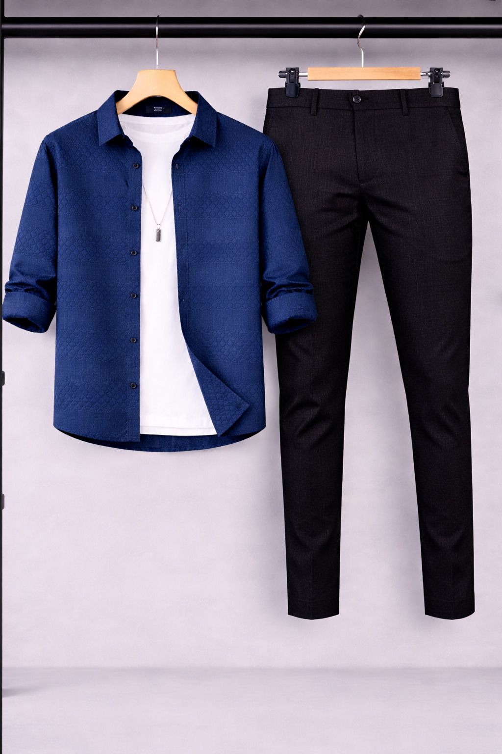 black deer Men Cotton Blend Shirt Pant Set-picture-40