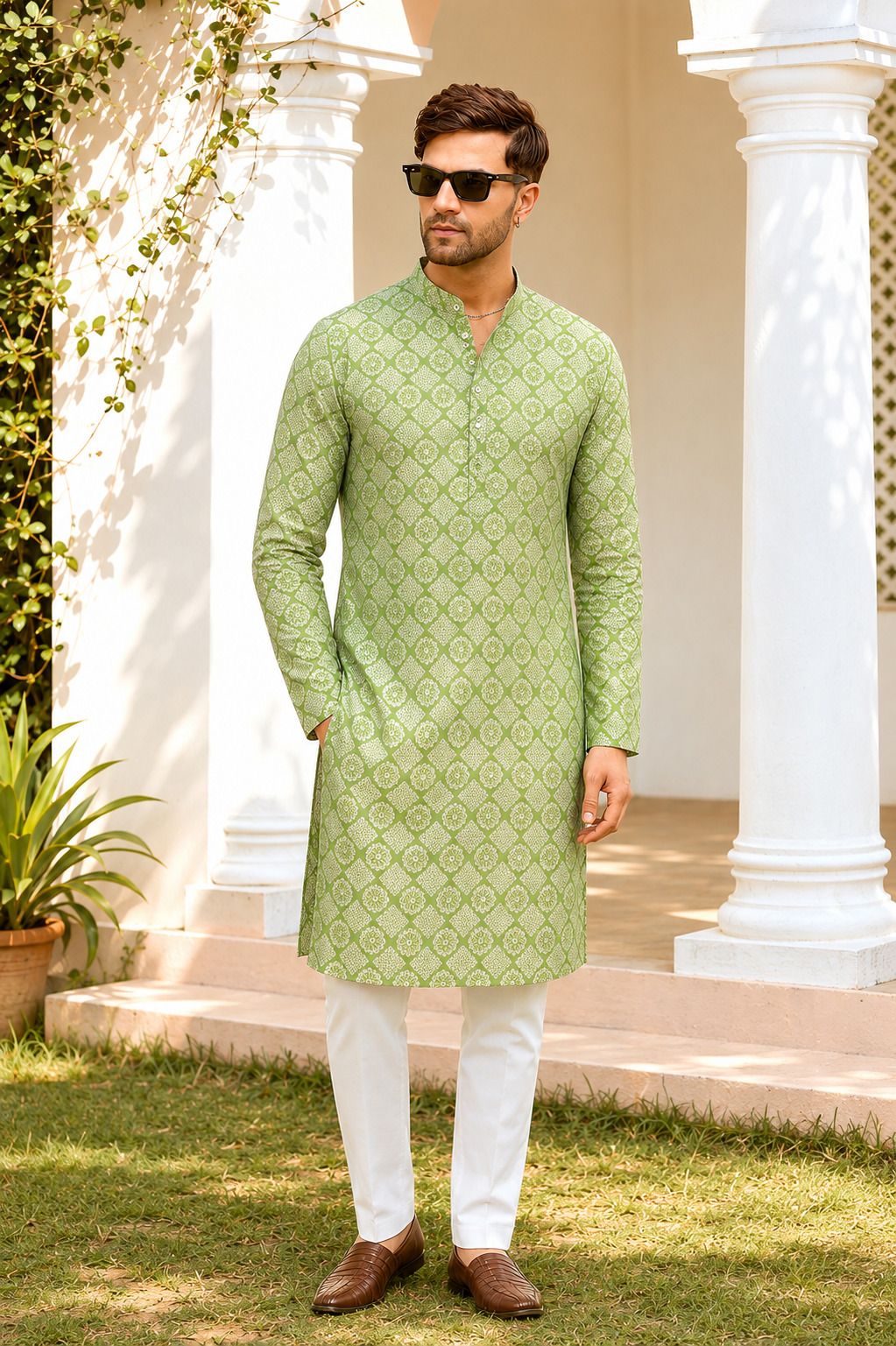 Men Cotton Rayon Kurta Pant Set-image-4