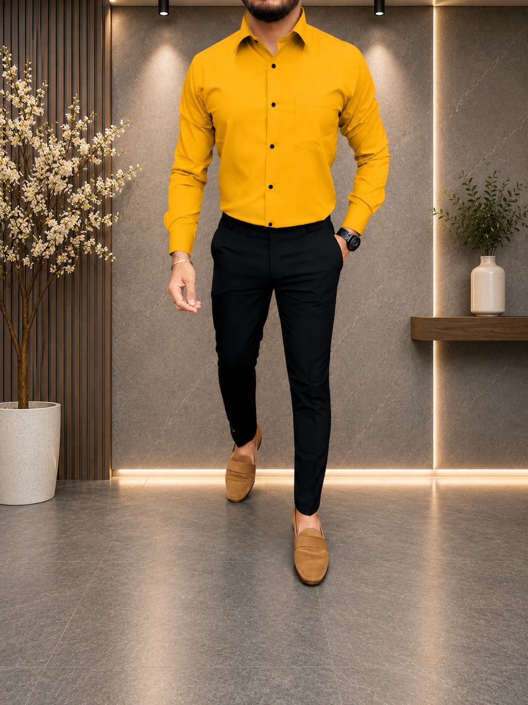 khodiyar fashion Men Cotton Blend Shirt Pant Set-picture-35