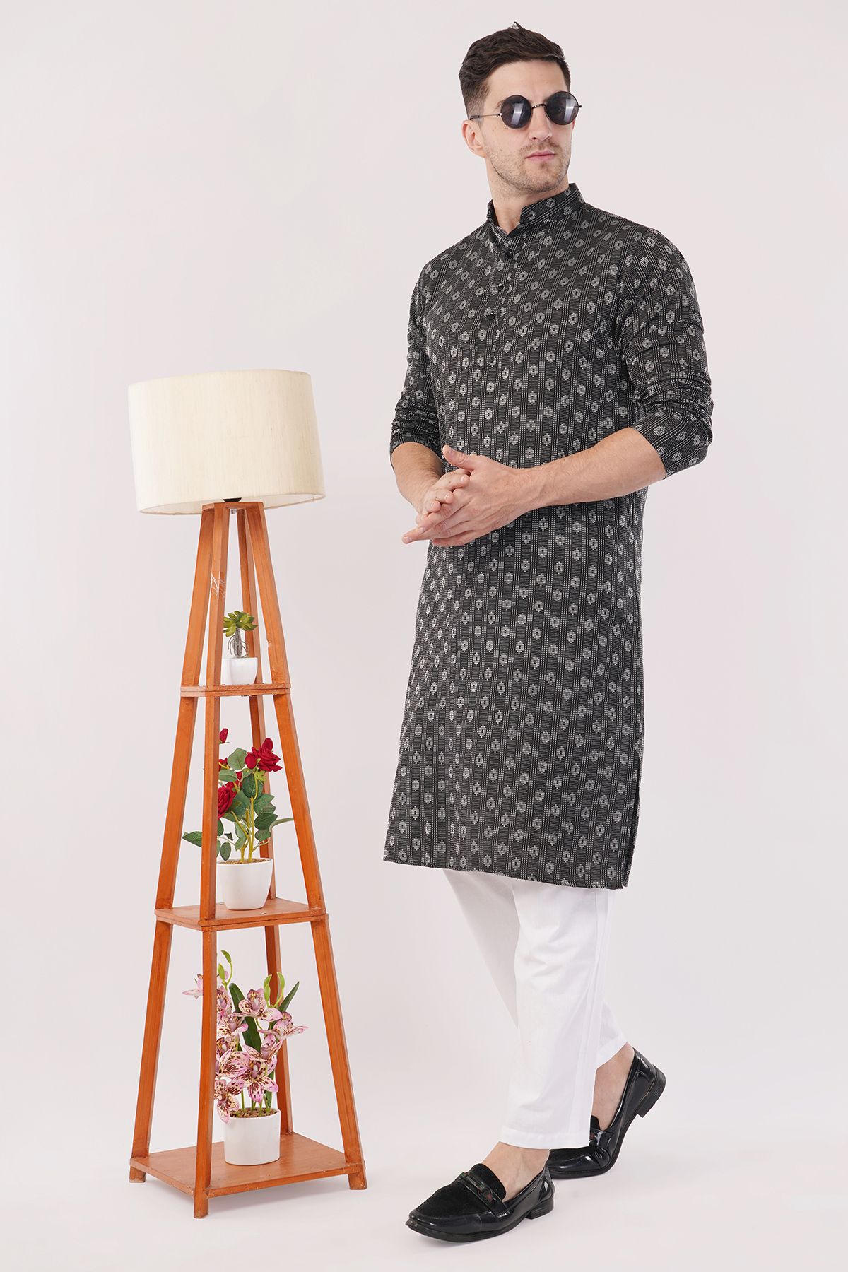 sypher boutique Men Cotton Blend Kurta Pyjama Set-picture-12
