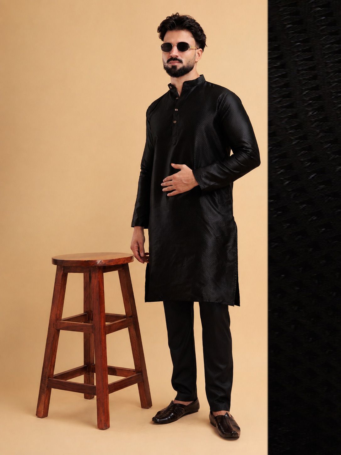 tsarina Men Cotton Silk Kurta Pyjama Set-picture-18