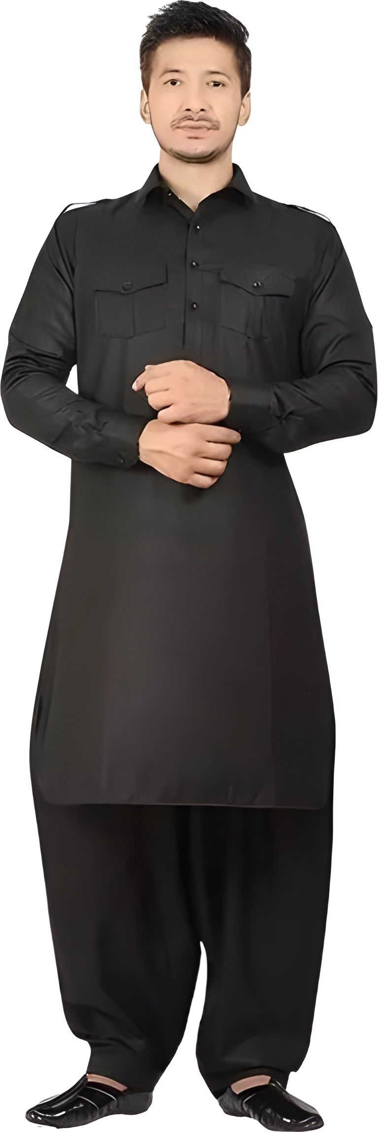 Men Cotton Blend Kurta Pyjama Set