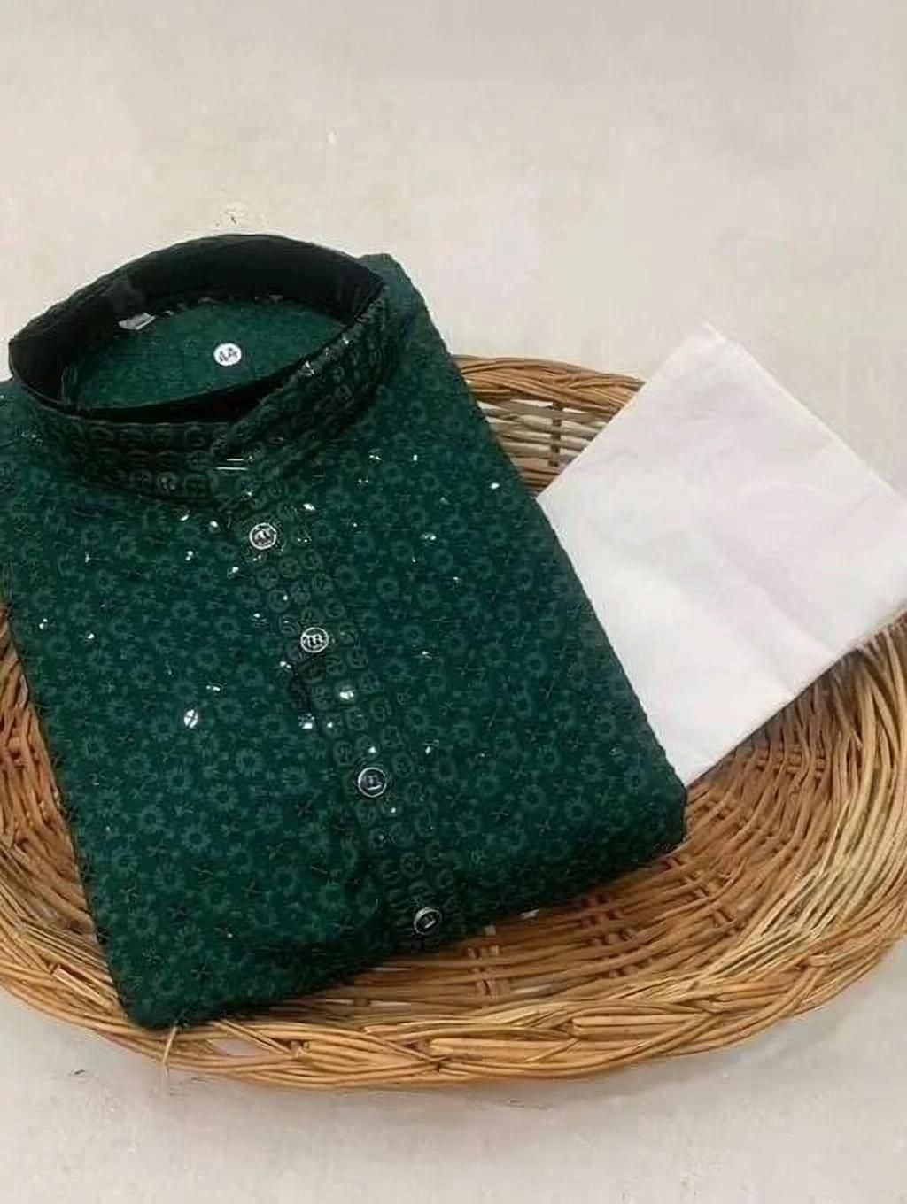 Men Viscose Rayon Kurta Pyjama Set-image-7