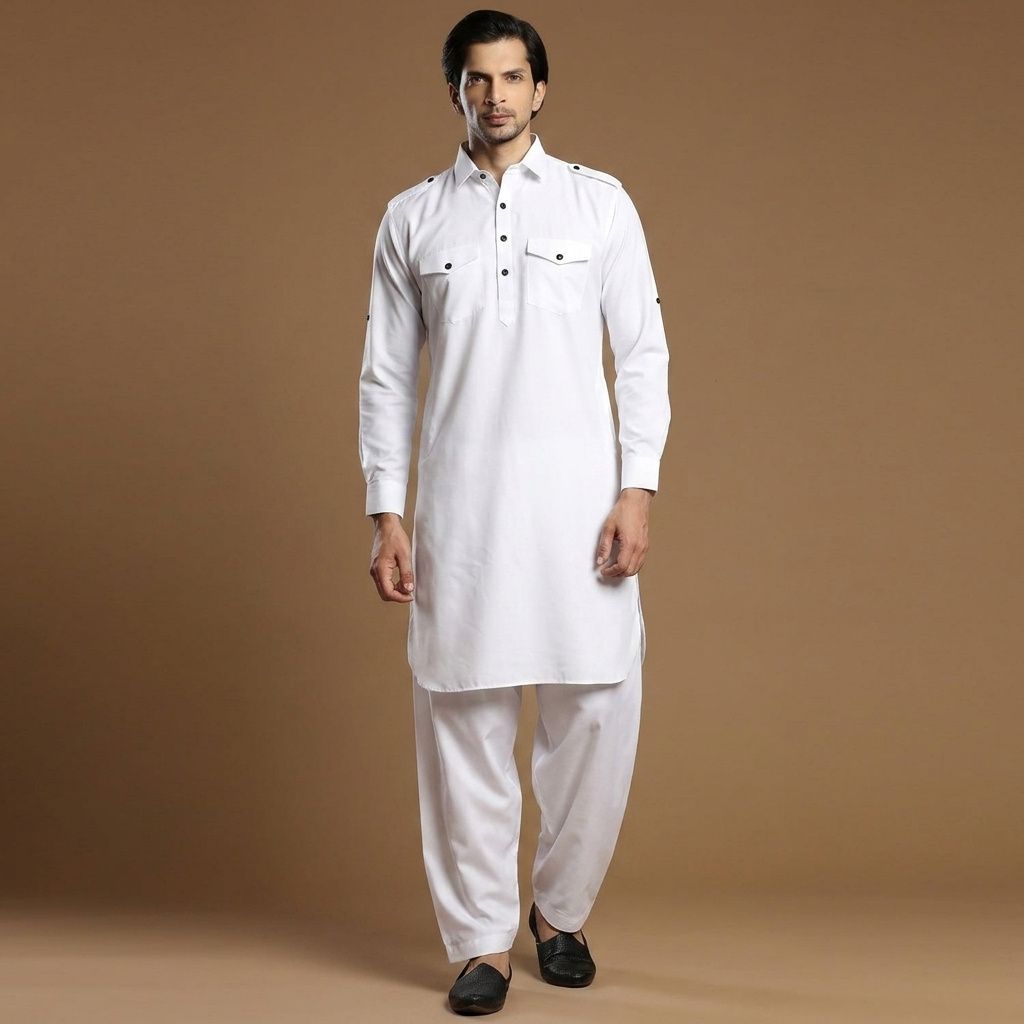 unifit Men Cotton Blend Kurta Pyjama Set-picture-48