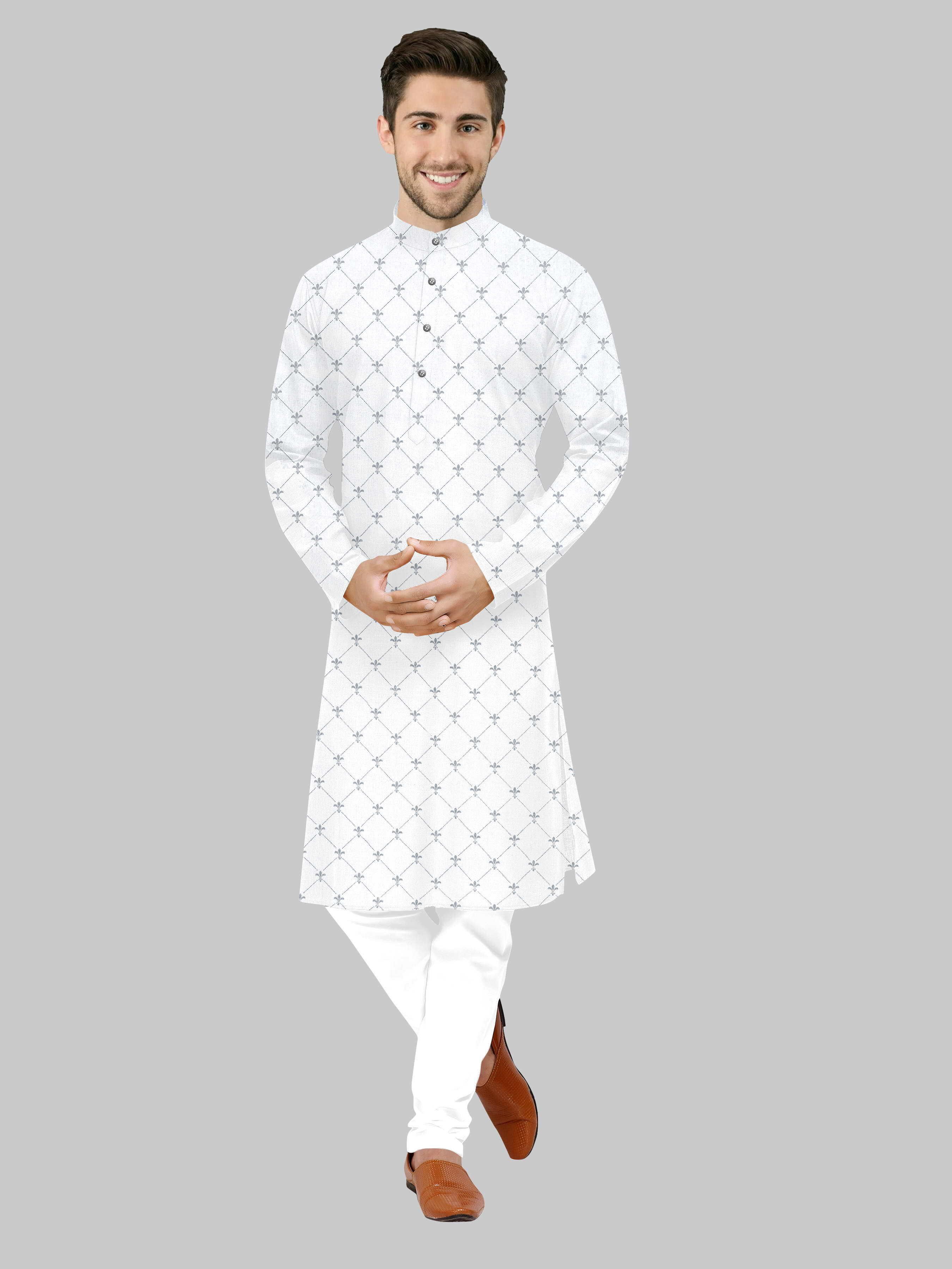 cellux Men Cotton Blend Kurta Pyjama Set-picture-22