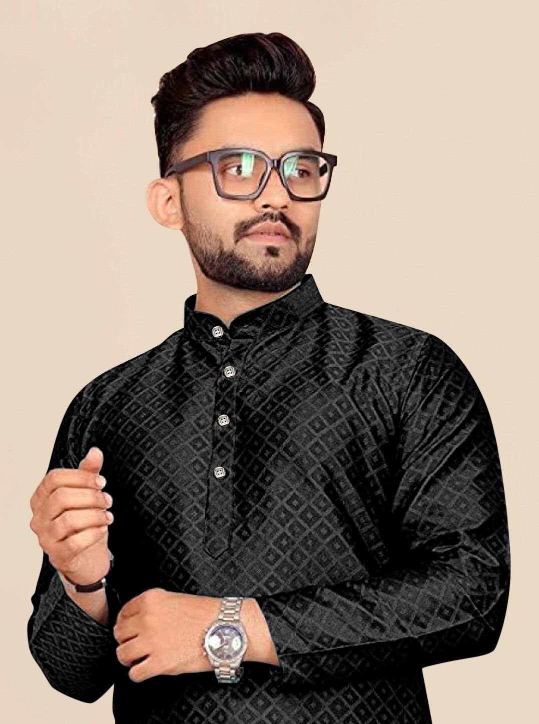 Men Cotton Silk Kurta Pyjama Set-image-20