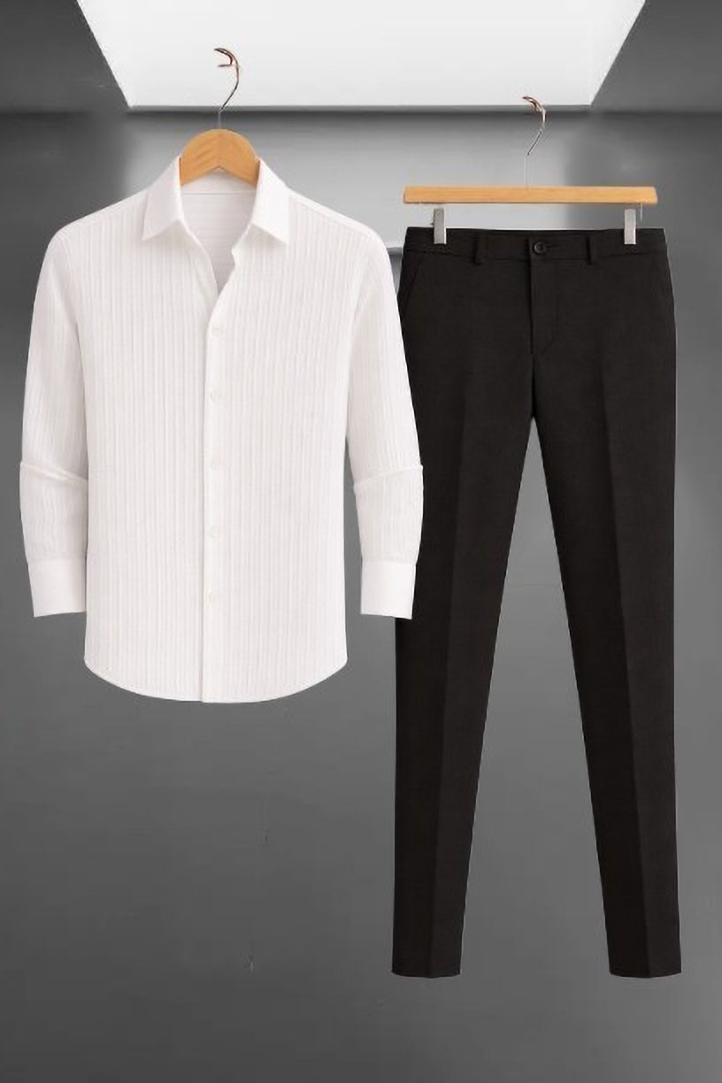 black deer Men Cotton Blend Shirt Pant Set-picture-26