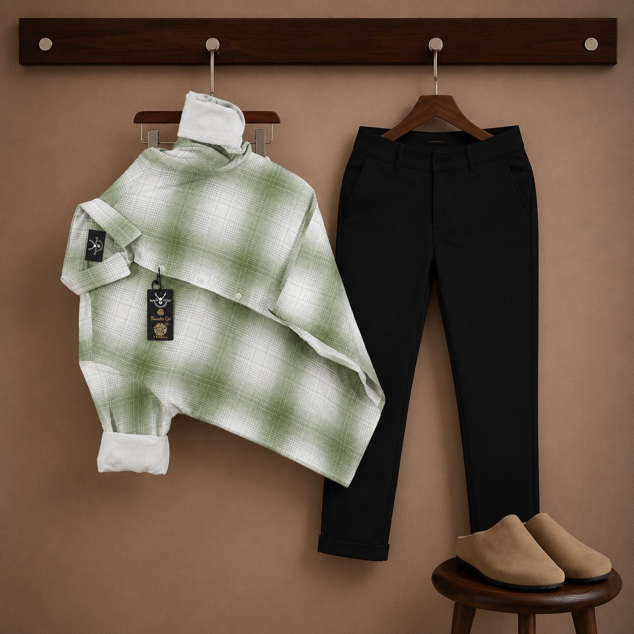 black deer Men Cotton Blend Shirt Pant Set-picture-22