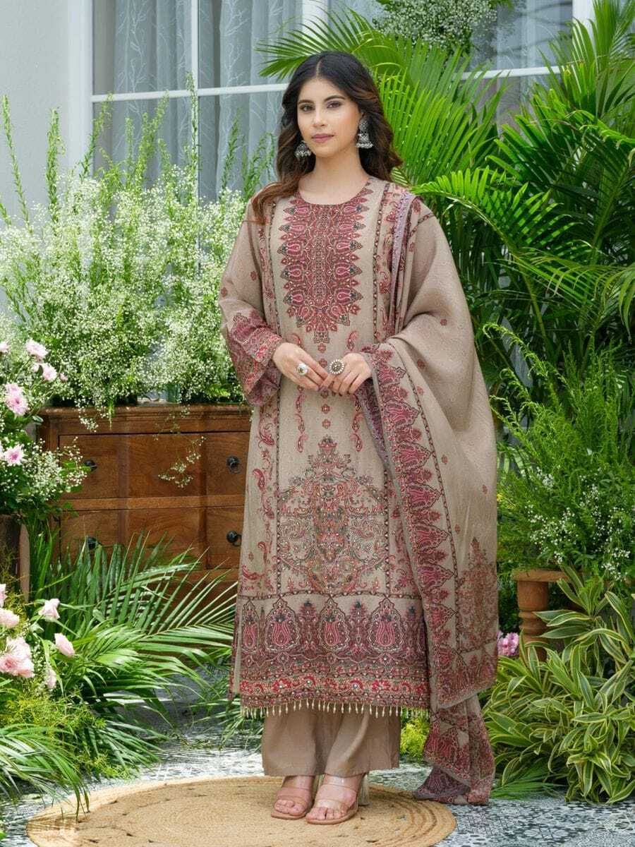 kachiba Nora Women’s Rayon Embroidered Shalwar Kameez Set with Dupatta Printed Kurta, Trouser/Pant & Dupatta Set-picture-23