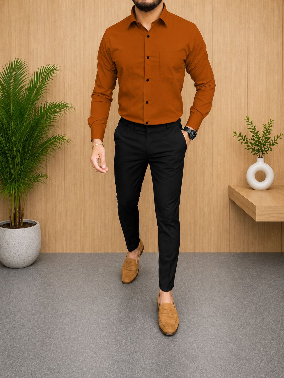 khodiyar fashion Men Cotton Blend Shirt Pant Set-picture-16
