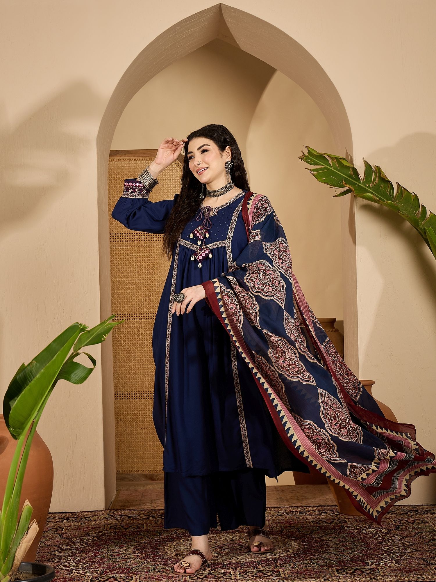 stylum Women Viscose Rayon Kurta Pant Dupatta Set-picture-28