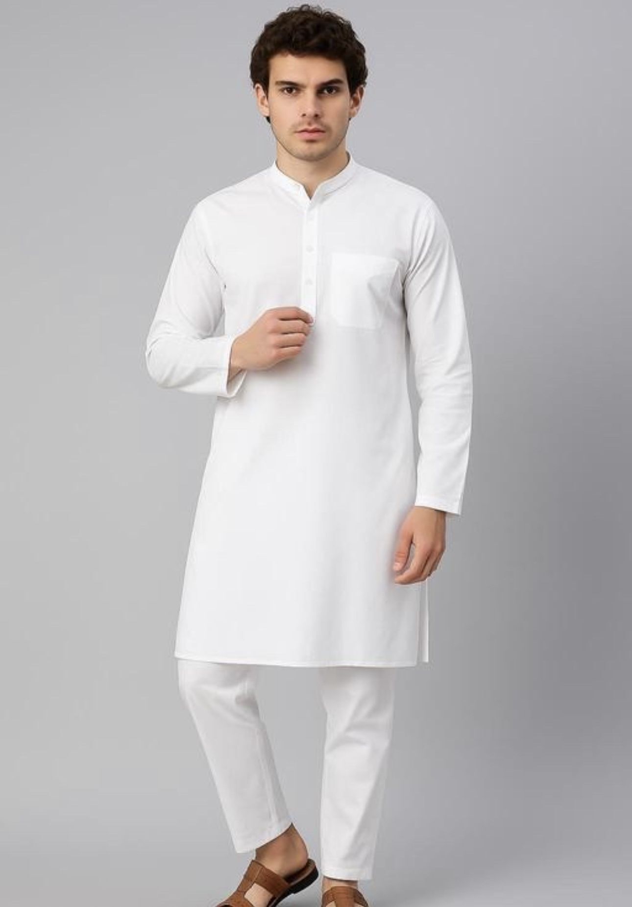 royal looms Men Pure Cotton Kurta Pyjama Set-picture-12
